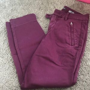 Purple skinny ankle pant